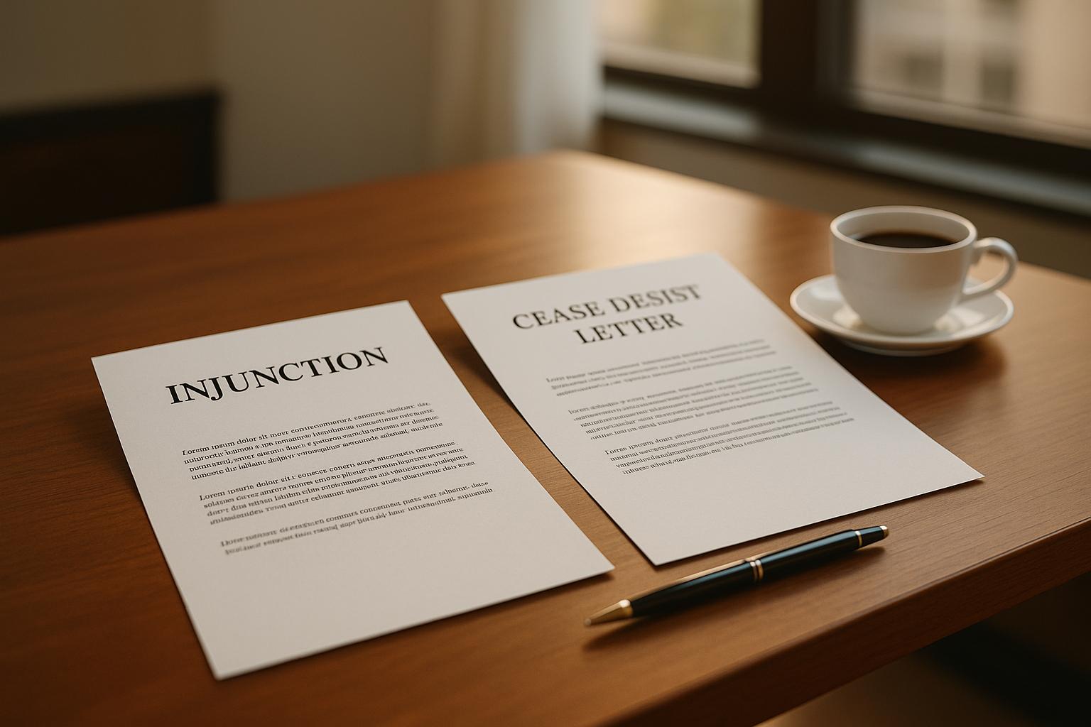 Injunctions vs. Cease and Desist Letters